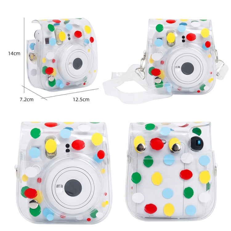 Custodia trasparente per fotocamera digitale Fujifilm Instax Mini 12/11, Color Wave Dot