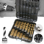 Set punte trapano titanio 99 in 1 acciaio HSS