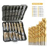 Set punte trapano titanio 99 in 1 acciaio HSS