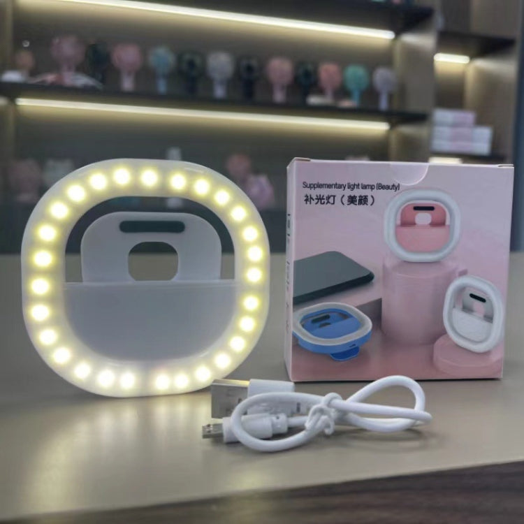 Luce anello selfie ricaricabile con clip per smartphone