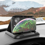Supporto auto in silicone con motivo fibra di carbonio