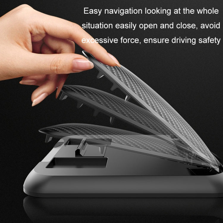 Supporto auto in silicone con motivo fibra di carbonio