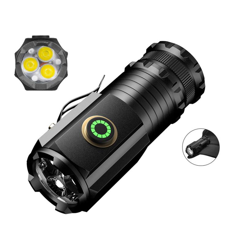 Mini torcia ricaricabile 3 LED 2000LM impermeabile