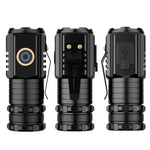Mini torcia ricaricabile 3 LED 2000LM impermeabile