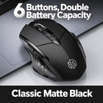 Inphic Wireless Bluetooth Mouse Rechargeable Silent Computer Mouse with Battery Indicator, F1S Black, F1S Gray, F1 Gen 2 Black, F1 Gen 2 Gray