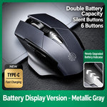 Inphic Wireless Bluetooth Mouse Rechargeable Silent Computer Mouse with Battery Indicator, F1S Black, F1S Gray, F1 Gen 2 Black, F1 Gen 2 Gray