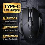 Inphic Wireless Bluetooth Mouse Rechargeable Silent Computer Mouse with Battery Indicator, F1S Black, F1S Gray, F1 Gen 2 Black, F1 Gen 2 Gray