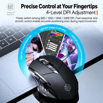 Inphic Wireless Bluetooth Mouse Rechargeable Silent Computer Mouse with Battery Indicator, F1S Black, F1S Gray, F1 Gen 2 Black, F1 Gen 2 Gray
