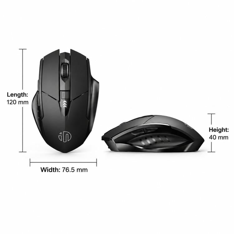 Inphic Wireless Bluetooth Mouse Rechargeable Silent Computer Mouse with Battery Indicator, F1S Black, F1S Gray, F1 Gen 2 Black, F1 Gen 2 Gray