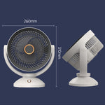 Ventilatore da tavolo verticale con luce notturna e ricarica USB-