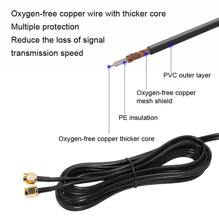 Antenna WiFi magnetica 6dBi 2,4-5,8 GHz con connettore SMA