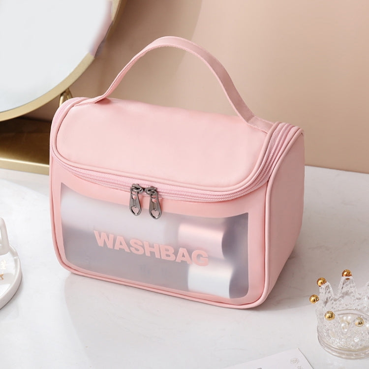 Borsa cosmetica traslucida in PVC 23x18x10 cm