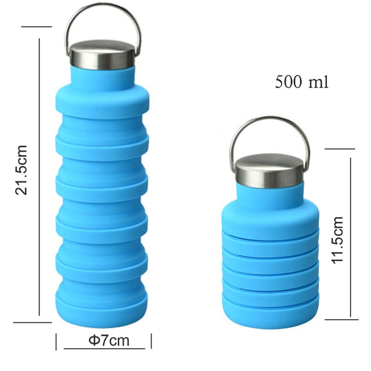 Bollitore pieghevole in silicone 500 ml per viaggio