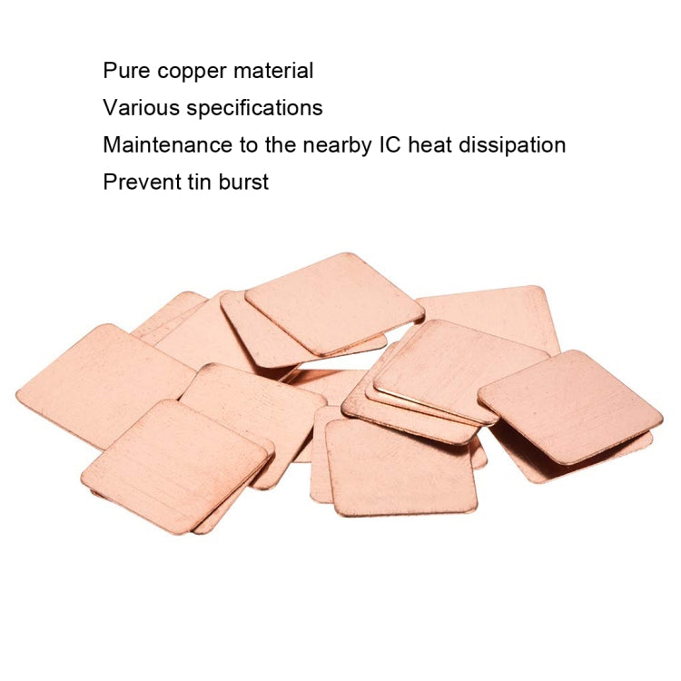 Dissipatori di calore in rame 15x15 mm per elettronica