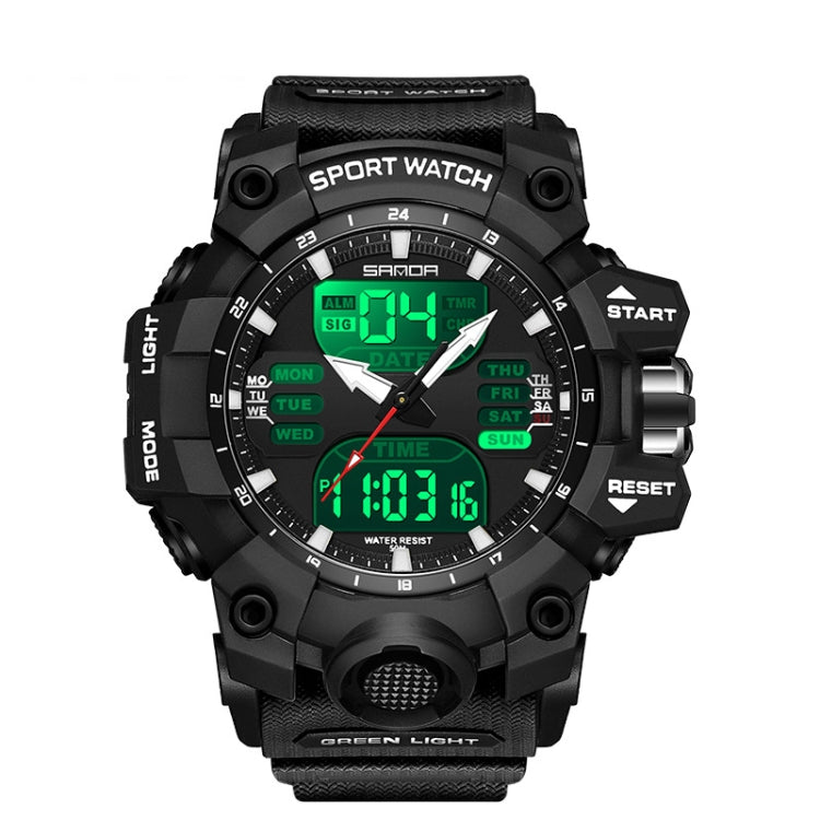 SANDA Green Light Orologio Sveglia Sportivo Impermeabile