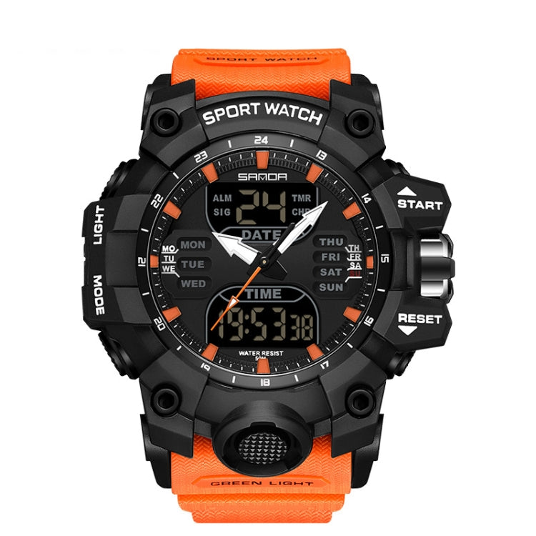SANDA Green Light Orologio Sveglia Sportivo Impermeabile