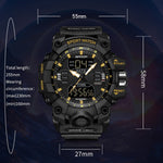 SANDA Green Light Orologio Sveglia Sportivo Impermeabile