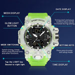 SANDA Green Light Orologio Sveglia Sportivo Impermeabile
