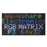 Pannello a matrice LED RGB a colori Waveshare, passo 3 mm, 64 × 32 pixel, luminosità regolabile,, 20117, 33840