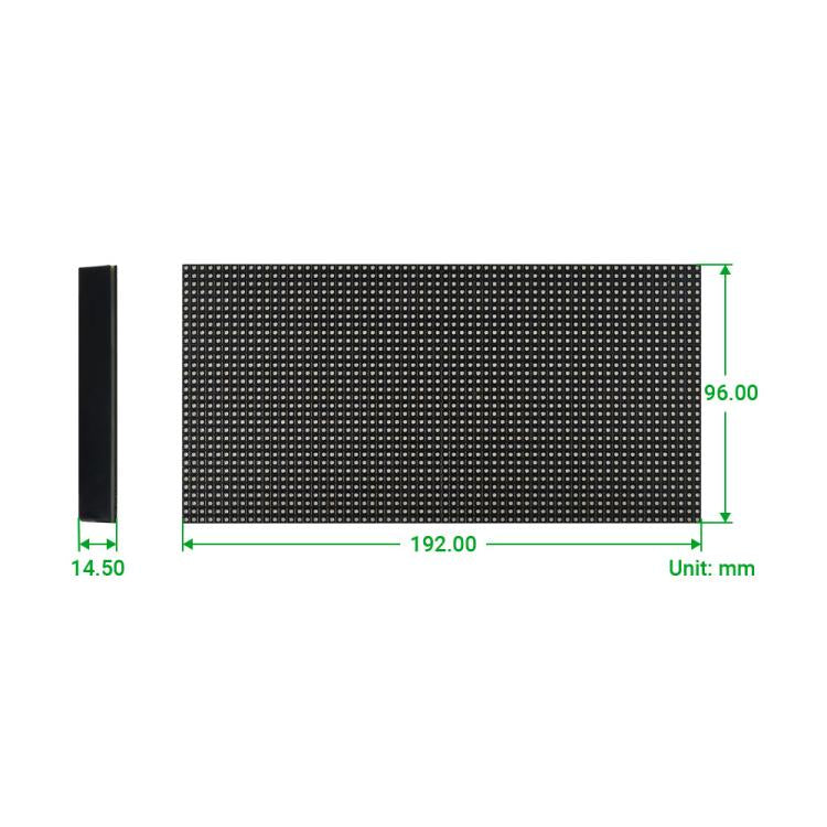 Pannello a matrice LED RGB a colori Waveshare, passo 3 mm, 64 × 32 pixel, luminosità regolabile,, 20117, 33840