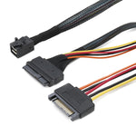 Cavo Mini SAS HD SFF-8643 a SFF-8639 con alimentazione, 0,5 m