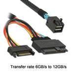 Cavo Mini SAS HD SFF-8643 a SFF-8639 con alimentazione, 0,5 m - immagine 4