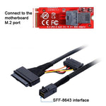 Cavo Mini SAS HD SFF-8643 a SFF-8639 con alimentazione, 0,5 m - immagine 5