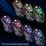 Mouse ottico cablato da gioco USB con luce LED