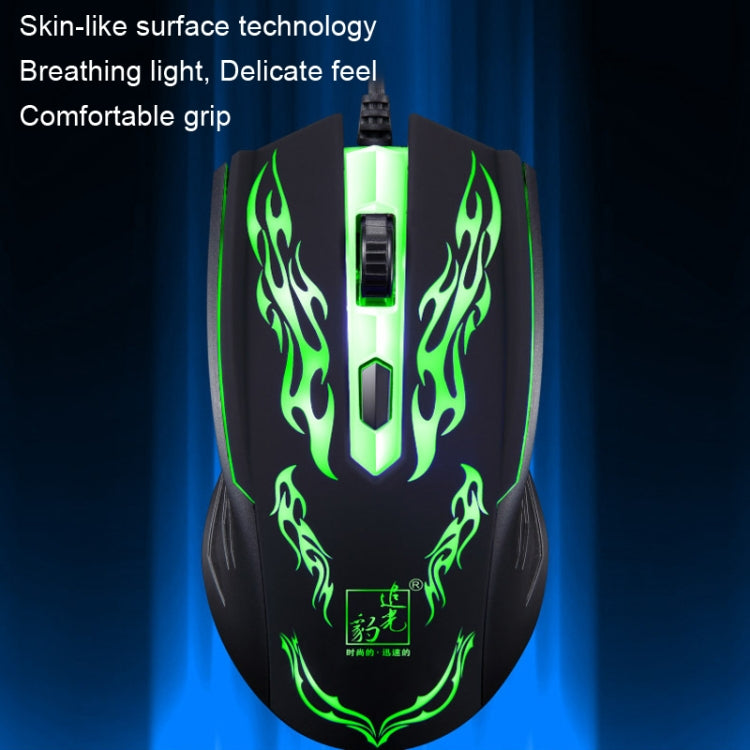 Mouse ottico cablato da gioco USB con luce LED