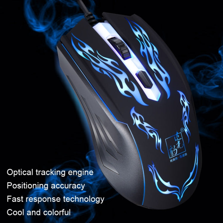 Mouse ottico cablato da gioco USB con luce LED