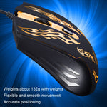 Mouse ottico cablato da gioco USB con luce LED