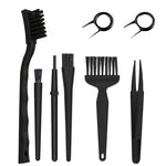 Set 8 pinzette e spazzola antistatica per pulizia PC