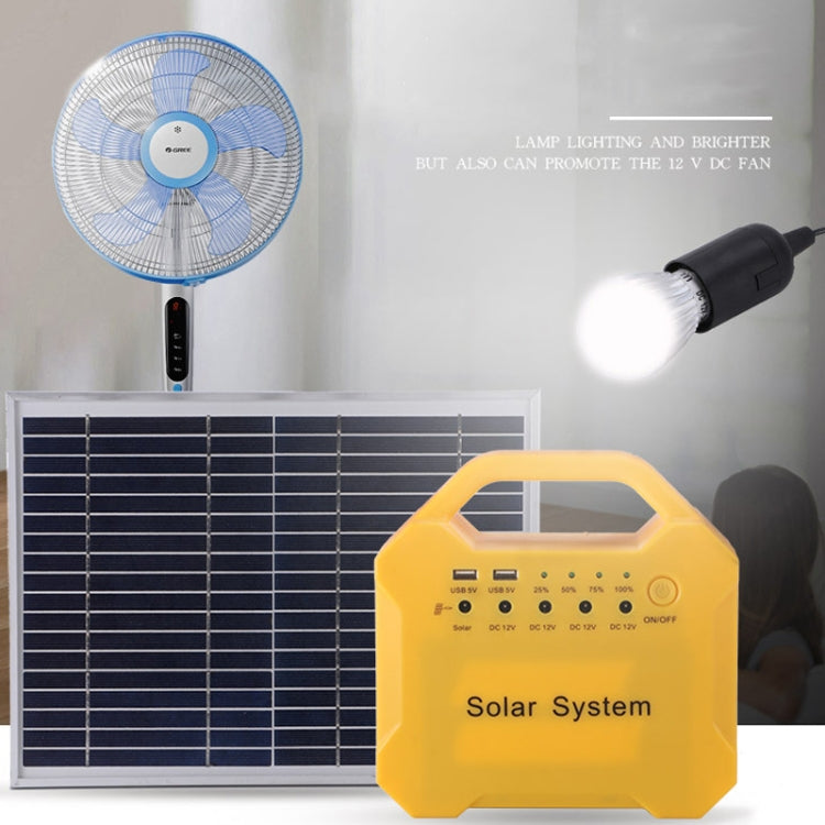 Kit energia solare 7Ah 10W con luce LED emergenza