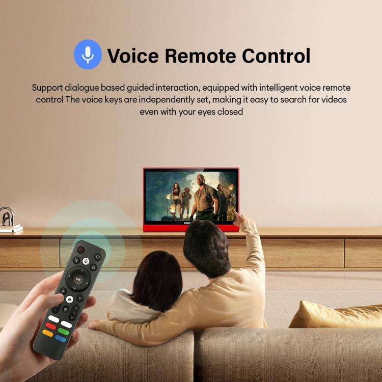 EMODERN 14.1-Inch Android 15 Portable Smart TV Supports Voice Remote Control, US Plug, EU Plug