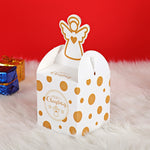 Scatola caramelle Natale in carta 8,5x8,5x18 cm