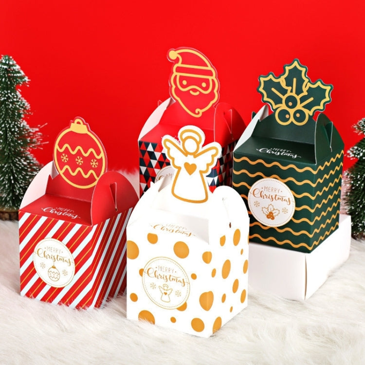 Scatola caramelle Natale in carta 8,5x8,5x18 cm
