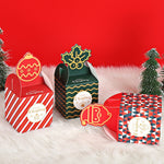 Scatola caramelle Natale in carta 8,5x8,5x18 cm