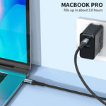 Cavo ricarica doppio Tipo C nylon per iPhone 15