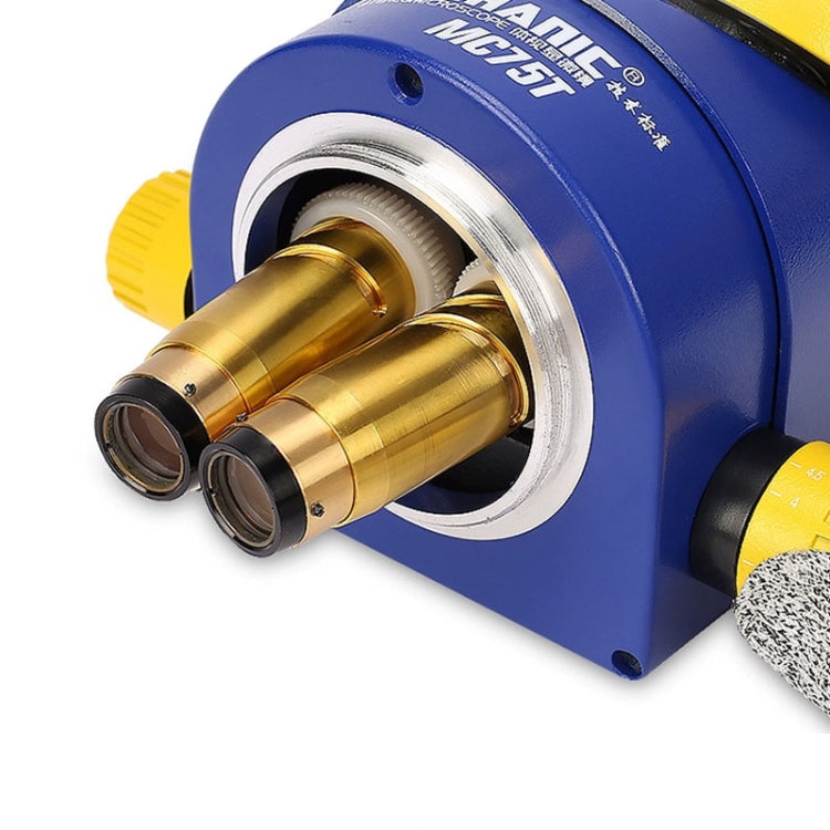 Microscopio stereo trinoculare MECHANIC MC-75TB1 con luce LED