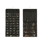 Borsa organizer gioielli 48 griglie in tessuto