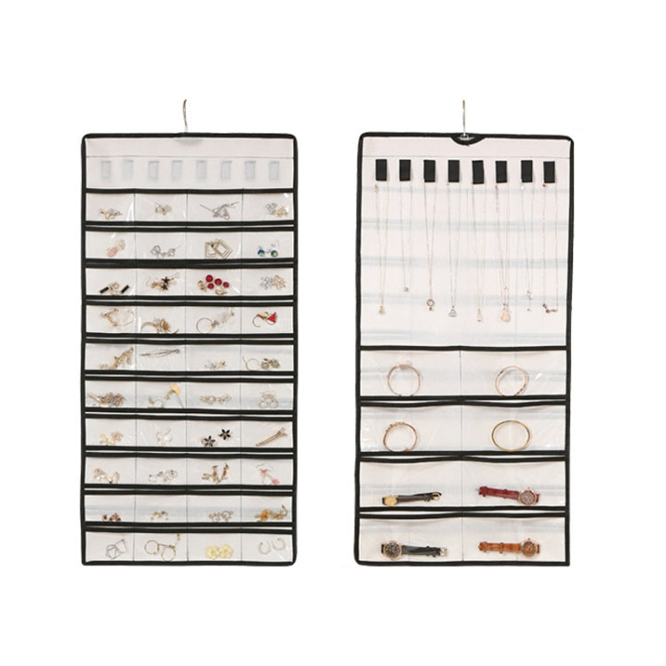 Borsa organizer gioielli 48 griglie in tessuto