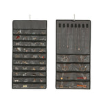 Borsa organizer gioielli 48 griglie in tessuto