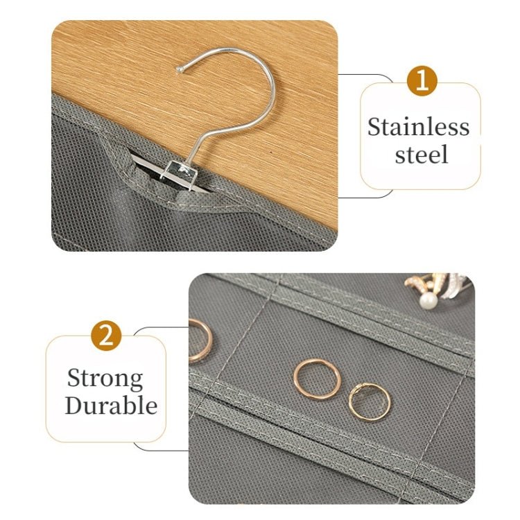 Borsa organizer gioielli 48 griglie in tessuto