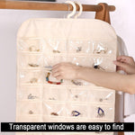 Borsa organizer gioielli 48 griglie in tessuto