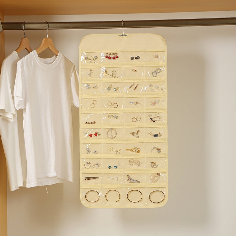 Borsa organizer gioielli 48 griglie in tessuto