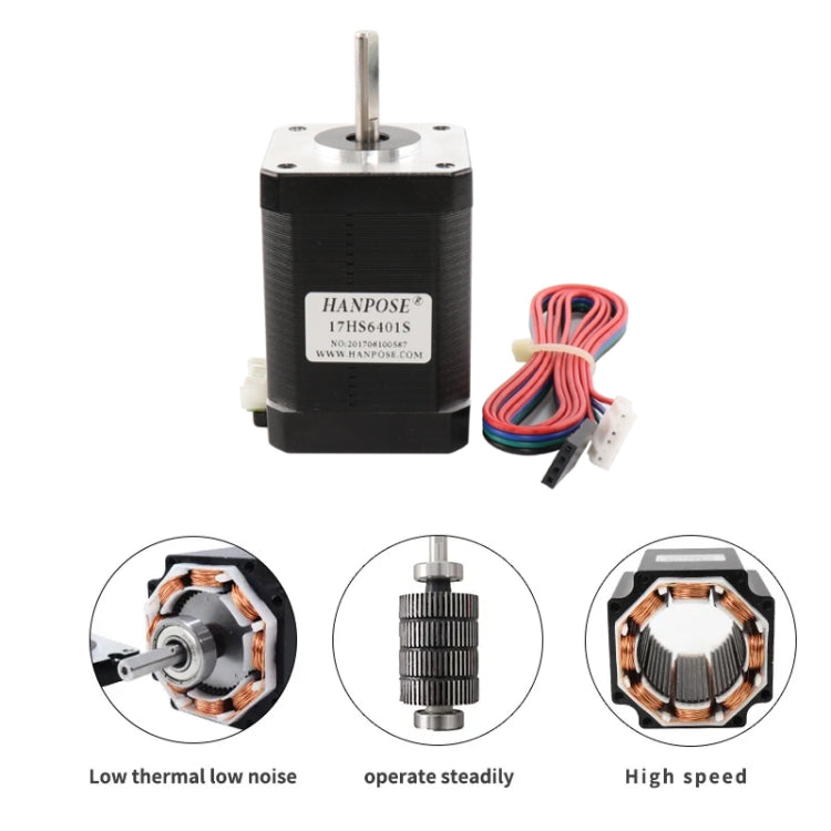 Motore passo-passo 17HS6401S 12V 1,7A 60mm 70N.cm