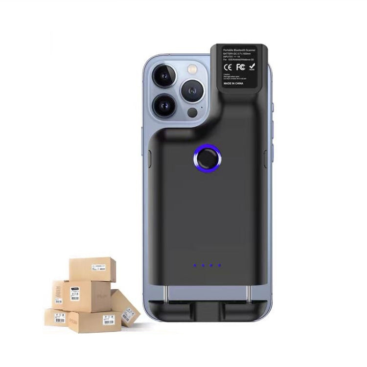 Lettore codici a barre Bluetooth 2D con clip posteriore