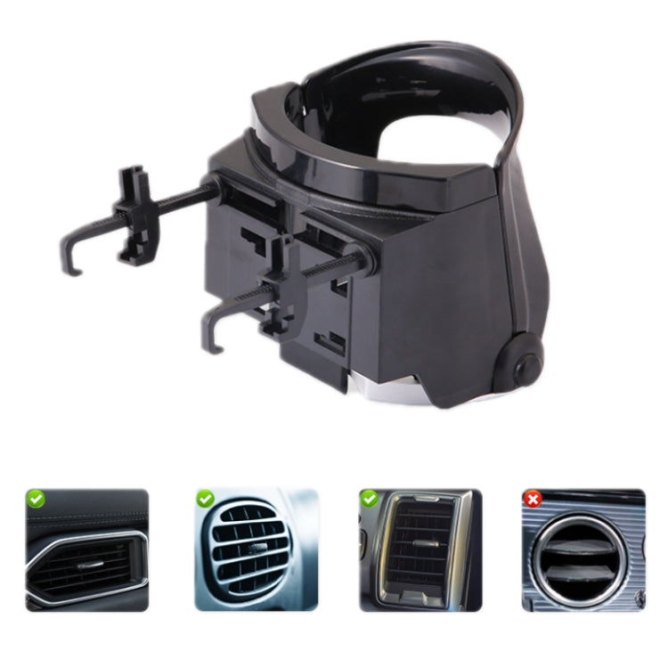 Portabicchieri auto con presa d'aria e porta cellulare