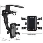 Supporto auto per cellulare con morsetto per parasole