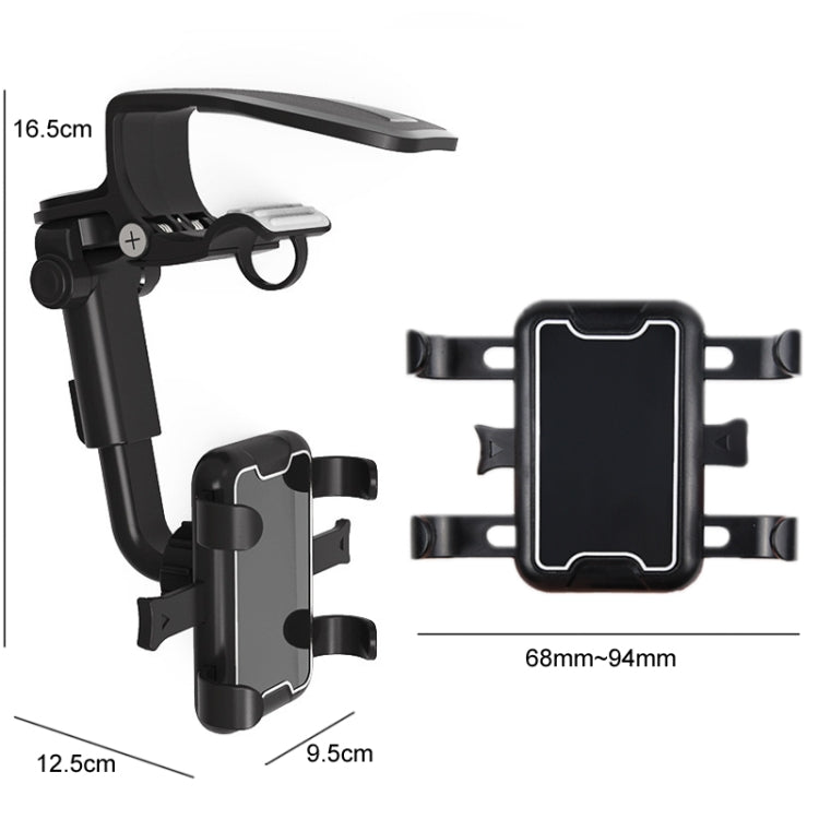 Supporto auto per cellulare con morsetto per parasole